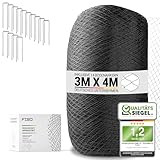 FISO® Teichnetz - 3x4m I Vogelschutznetz engmaschig, robust, witterungs- & UV-beständig I...