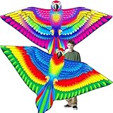 Drachen,2 Pcs Drachen Kinder und Erwachsene leichtes Fliegen bei starkem oder leichtem Wind im Park,...