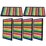 GRADENEVE Professionelle Satzmarker Farbige Haftstreifen 6 Satz Dünn für Notizen und Visuelle...