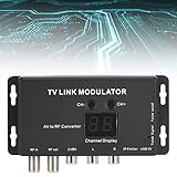 TM70 UHF TV LINK Modulator AV zu RF Konverter mit Einstellbarem -Video-Ausgangspegel, PAL Optional,...