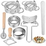 JOSPL 12pcs Ravioli Former,Edelstahl Ravioli Dumpling Maker,Eckige Ravioli-Stempel Former Ravioli...