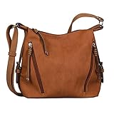 TOM TAILOR Caia Damen Umhängetasche Crossbody Bag Mittelgroß Cognac Braun