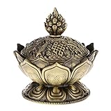 Lotus Weihrauch Kegel Aroma Brenner Kupferhalter Ofen Rückstau Censer - Bronze