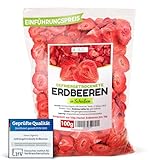 Detox Organica GEFRIERGETROCKNETE ERDBEEREN, 100g Früchte in Scheiben, 100% Trockenfrüchte -...