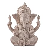 Statue Ganesh Buddha Gottheit, Hindu-Elefant, Steingut, Größe L