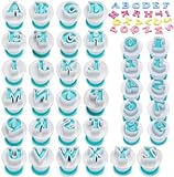36 Stück Buchstaben Ausstecher für Fondant, Großbuchstaben und Zahlen Fondant Ausstecher Backen...