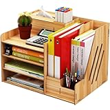 Aolawco Schreibtisch Organizer Holz, 37x28x27cm Große Kapazität Desk Organizer for Dokumente und...