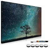 Navaris Magnettafel Magnetpinnwand Memoboard zum Beschriften - 60x40 cm Notiztafel div. Designs -...