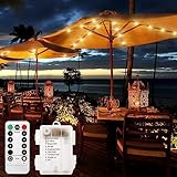 SUAVER Sonnenschirm-Lichter, 8 Modi, Terrassenschirm-Lichter, 104 LEDs, Lichterkette mit...