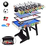 ALPIKA Faltbarer 4-in-1-Muliti-Sport-Spieltisch, zusammenklappbarer Kombi-Tisch,...