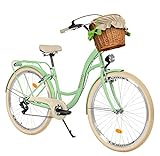 Milord Komfort Fahrrad mit Weidenkorb, Hollandrad, Damenfahrrad, Citybike, Vintage, 28 Zoll,...