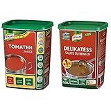 Knorr Tomatensauce (ideale Basis) 1er Pack (1 x 1 kg) & Delikatess Sauce zu Braten (pur als...