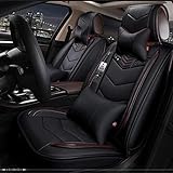 Ededi Universal Sitzbezüge-Set, Luxus Leder Autositzbezüge Schutz zum Vorderseite Rückseite...