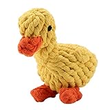 TOUISEDGI Cute Duck Shape Dog Toy Cotton Rope Puppy Chew Fetch Toy for Pet Teeth Cleaning 4.7 *...