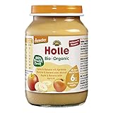 HOLLE BABYFOOD Glas, Demeter Apfel & Banane, mit Aprikose, 190g (12er Pack)