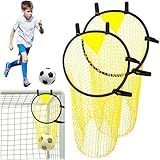 DAJASD 2 Stück Fußballtor Zielnetz, 45 x 60CM Fussball Ziel mit Rahmen, Nylongewebe Fussball...