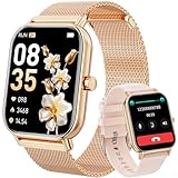 Smartwatch mit Bluetooth-Anrufen, 1,85 Zoll Smartwacth für Damen und Herren, Fitnessuhr mit über...