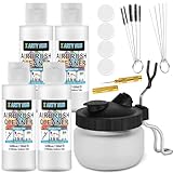 X ARTY HUB Airbrush Reinigungsset, 4 * 120 mL Airbrush Reiniger und Airbrush Reinigungstopf,...