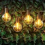 Ehaho Lichterkette Außen | 17M Outdoor Lichterkette mit IP65 Wasserdicht | 15+3 LED G40...