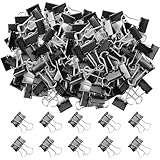 150 Stück Foldback Klammern,15mm Binder Clips Klammern Papierklammern PaperClips,Foldback Klammern...
