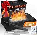 Der wärmende Tischkamin von flammtal mit 3h Brenndauer [Das Original]- Tischfeuer für Indoor &...