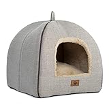 Katzenbetten für Hauskatzen, Faltbare Katzenbetthöhle, Katzenhaus mit waschbaren Kissen,...