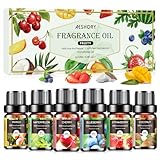 AESHORY Fruchtig Ätherische Öle Set für Diffuser 6 x 10ML, Aromatherapie Duftöl Geschenkset,...
