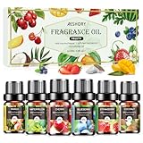 AESHORY Fruchtig Ätherische Öle Set für Diffuser 6 x 10ML, Aromatherapie Duftöl Geschenkset,...