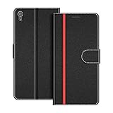 COODIO Handyhülle für Sony Xperia XA Handy Hülle, Sony Xperia XA Hülle Leder Handytasche für...