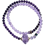 NIBHZ Amethyst-Kristall-Armband, Perlenarmbänder für Frauen, natürlicher Heilstein, Boho,...
