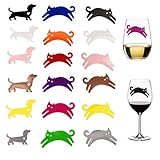 YAVO-EU Glasmarker, 18pcs Weinglas Mark Silikon Wiederverwendbare Glasmarkierer Drinking Buddies...