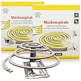 com-four® 20x Antimücken-Spiralen mit Ständer, die Mückenspirale vertreibt Mücken, Moskitos und...