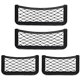 FOROREH 4Pcs Kofferraum Netztasche Auto, Selbstklebend Elastisch Ablagenetz Auto Kofferraum...