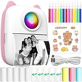 CYJJYZ Mini Drucker Tragbarer Thermodrucker Wireless Bluetooth Mini Fotodrucker Smartphone...