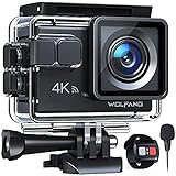 WOLFANG Action Cam 4K, Ultra HD 20MP WIFI Unterwasserkamera, 170° Weitwinkel 40M Wasserdichte...
