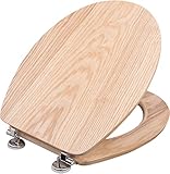 Cornat WC-Sitz 'Ligna' - Hochwertiges Echtholz - Eiche - Komfortables Sitzgefühl - Edle Holz-Optik...