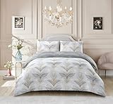 Bettwäsche 200x200 Äste- und Blätterdruck Wende Motiv 3tlg, Schlafzimmer Deko, Natürlich und...