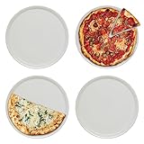 KHG 4er Set Pizzateller, extra groß mit 30cm Durchmesser in weiß, perfekt für Gastro und Zuhause,...