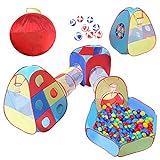 Kinder-Spielzelt – Pop-Up-Kinderzelte Spieltunnel 5 Stück Krabbeltunnel Spielzeug für...