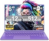 2025 Gaming Laptop 16 Zoll Win11 12+512GB SSD Unterstützung 2TB(HDD-2TB) 1920x1200 Notebook 4-Core...