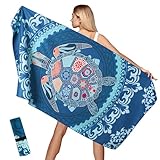 Aonext Strandtuch XXL100x200cm, Microfaser Handtücher Kompakt und Sandfest, Leicht und...