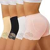 FINETOO 4er Pack Radlerhose Damen Boxershort Slips Unterwäsche Weich Slip Sexy Panties...