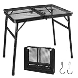 lalago 60x40cm Campingtisch Höhenverstellbar 27/56cm, Kleiner Klappbartisch Faltbar mit...