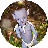 YINTE Reborn Baby Doll, Lebensecht Funktionspuppe Blau Spitze Ohren Silikon Nicht Vinyl 22 Zoll...