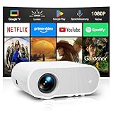 Beamer【Google TV/Netflix】 Beamer 4K mit Play Store, 20000 Lumen Mini Beamer Full HD 1080P, LED...