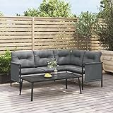 Yolola Ecksofa Lounge Gartenmöbel Ecklounge Ecksofa Gartengarnitur Balkon Klein Sitzgruppe Outdoor...