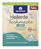 Bullrich Heilerde Tuchmaske + Zink | Reduziert Pickel und Mitesser | vegan | 1 Tuchmaske