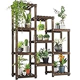 Yaheetech 7-stufiges Pflanzenregal Outdoor Blumentreppe Holz Draussen Blumenregal Balkon...