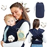 Tragetuch Neugeborene - Elastisches Baby Trage-Tuch ab Geburt, Atmungsaktive & ergonomische...
