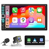 7 Zoll Autoradio 2 Din CarPlay & Android Auto Radio, Digital Media-Receiver, Doppel Din Radio mit...
